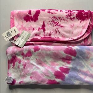 Baby Steps Pink and Magenta Tie-Dye Blanket
